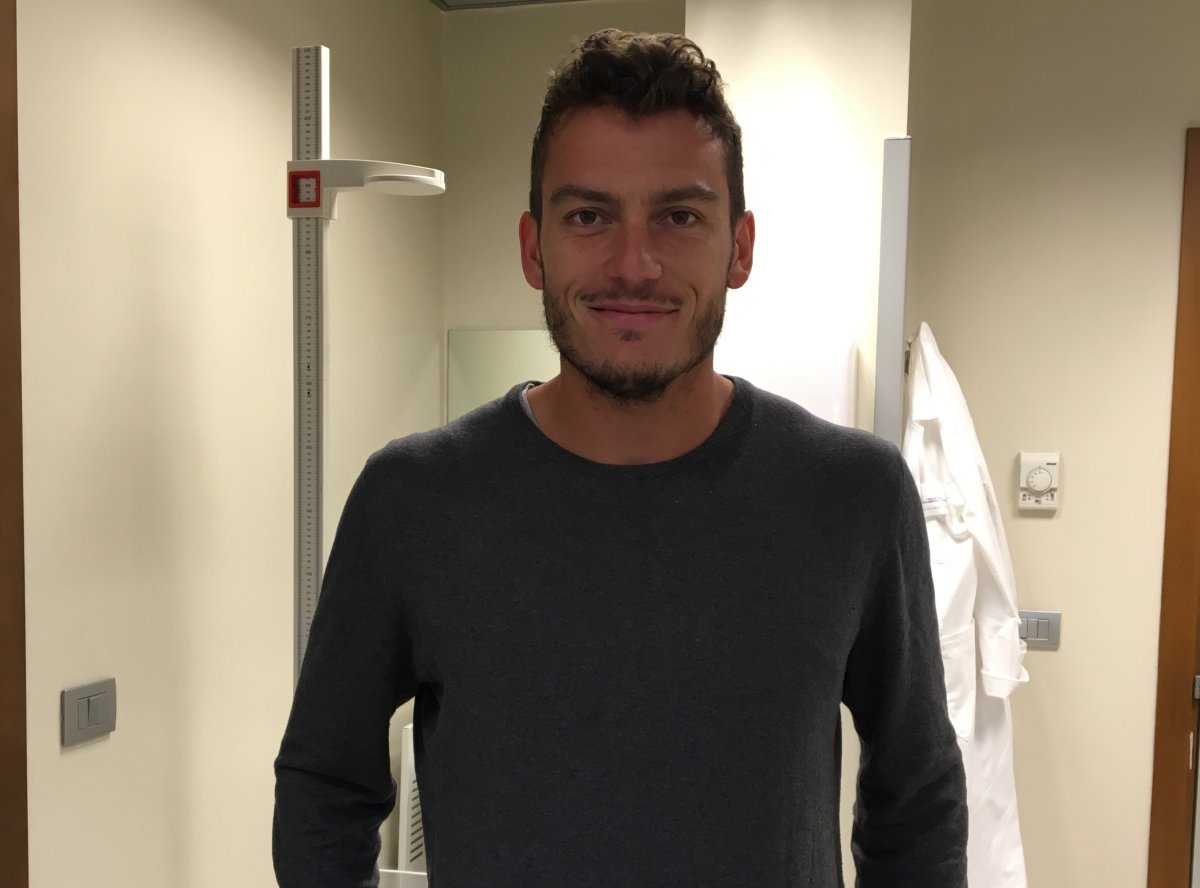 Alessandro Giannessi nel Centro fisioterapico di Montallegro